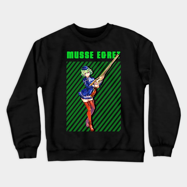 Musse Egret III Rectangel Green Line Crewneck Sweatshirt by RayyaShop